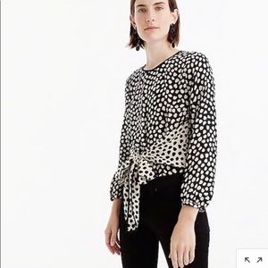 J Crew Tie in front Pebble shirt size 4